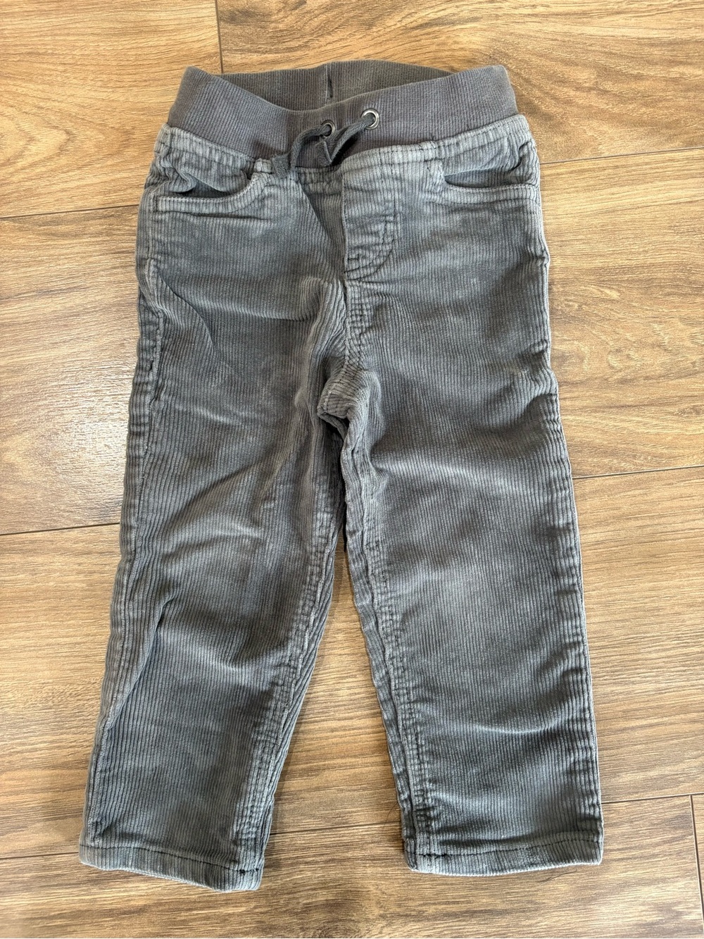 Hanna Andersson Charcoal Corduroy Pull-On Pants